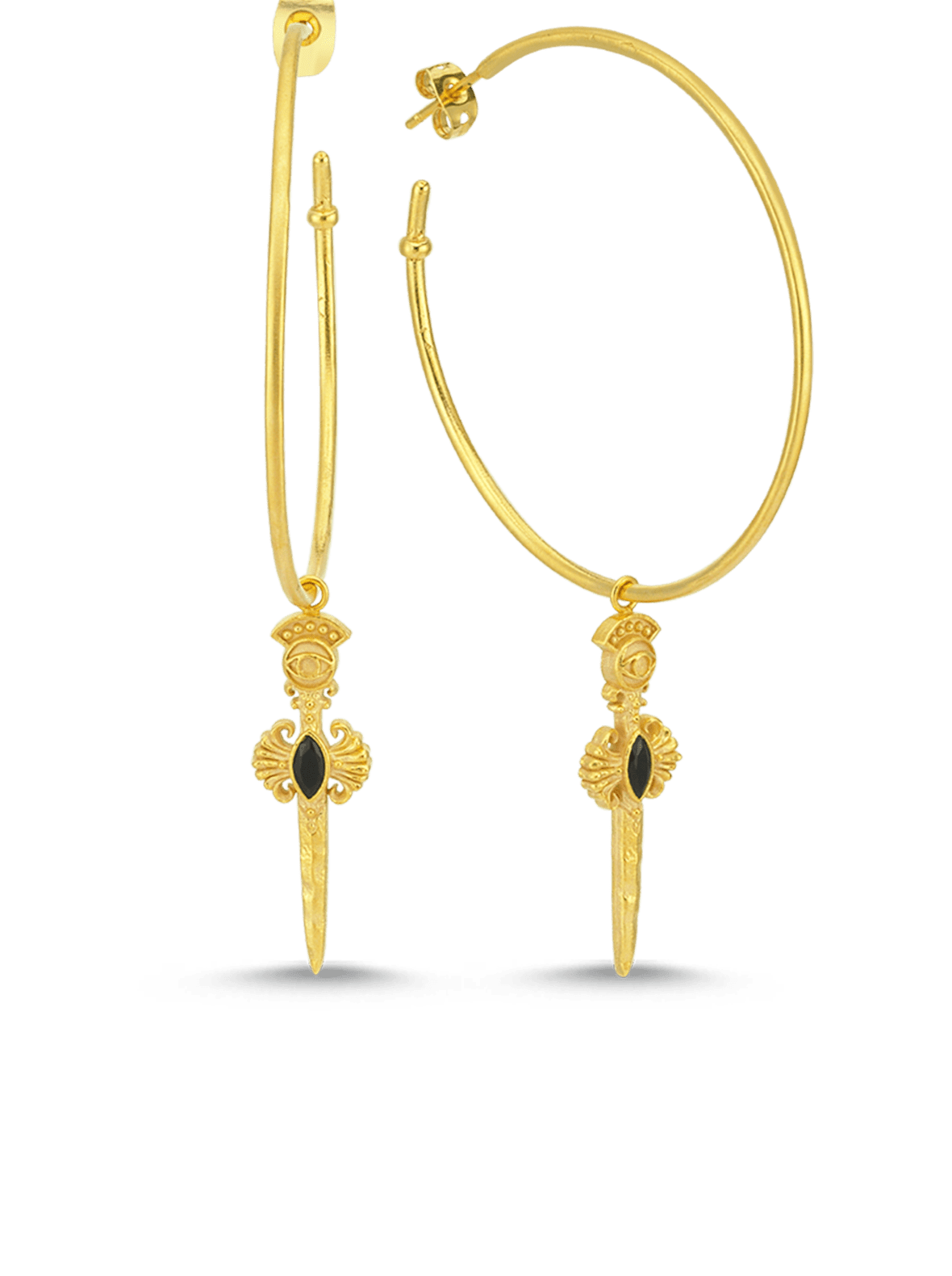 Bodhita - Espada Earrings - w/Grande Hoop