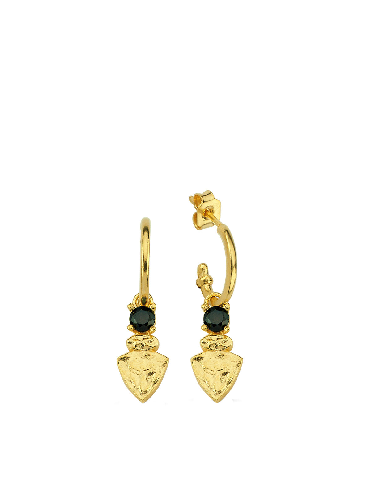 Bodhita - NADIA BLACK HOOP EARRINGS