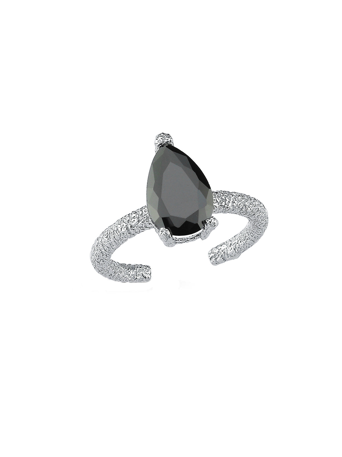 Bodhita - Gaia Black Silver Ring