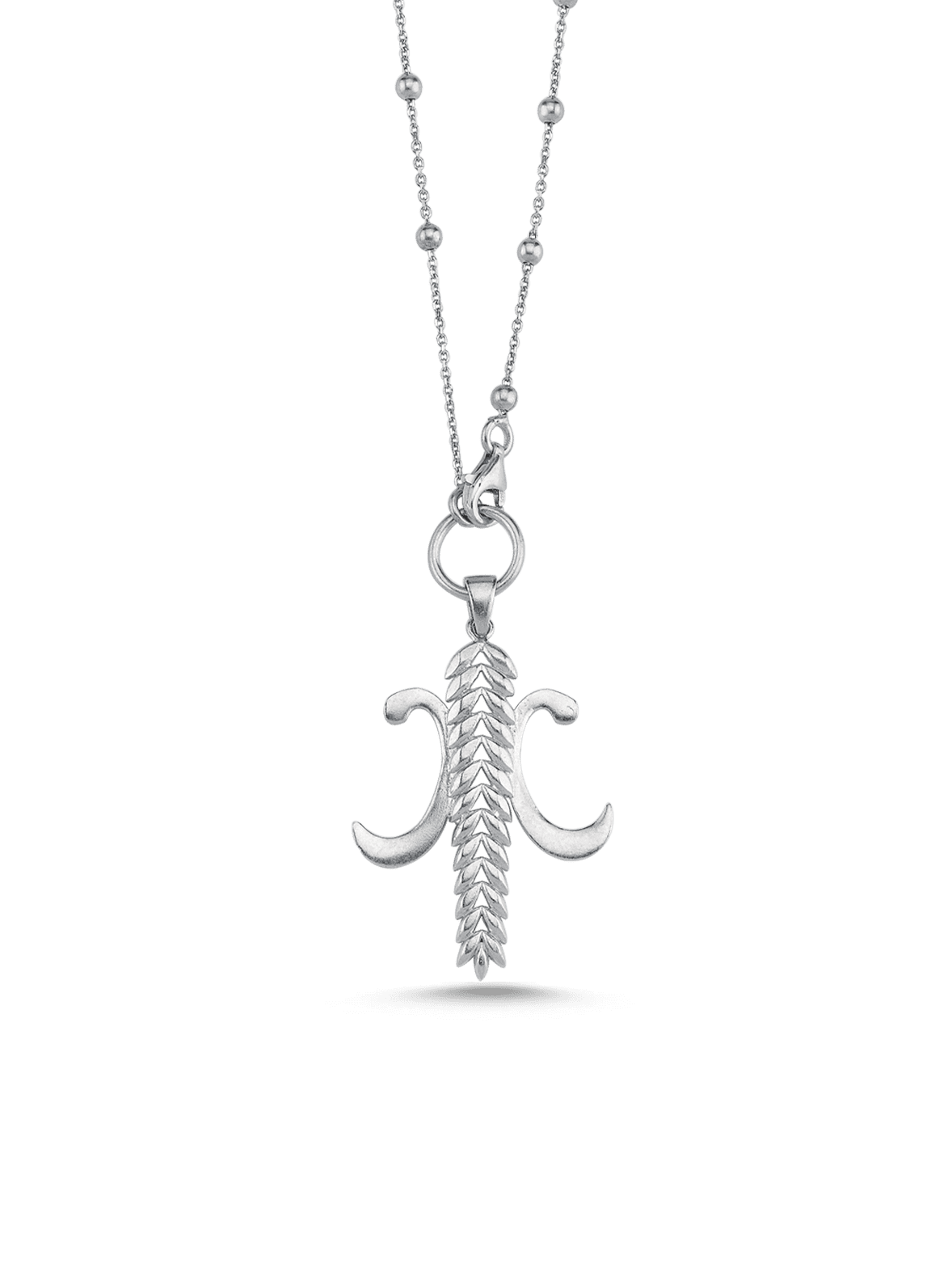 Bodhita - MACHA SILVER LONG NECKLACE