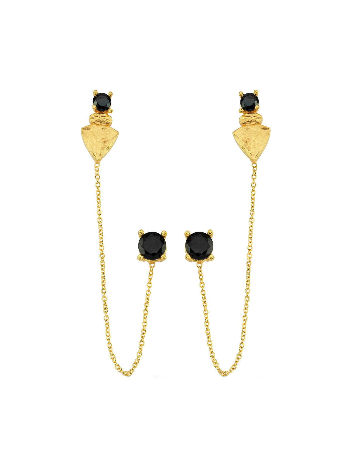 Bodhita - NADIA BLACK DUE EARRINGS