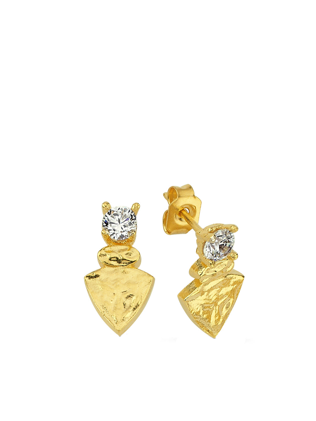 Bodhita - NADIA WHITE STUD EARRINGS